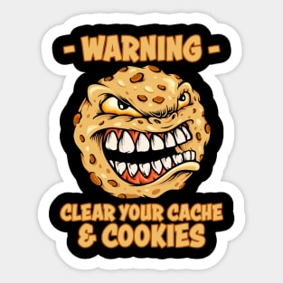 Delete Your Cookies Funny Geek Design For Nerds Sticker
